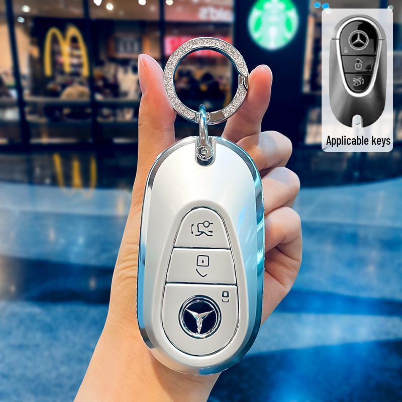 Mercedes Key Cover: C-Class, E-Class, GLC300, A200 - Elegant Design for Models C260L, E300L, C200L.