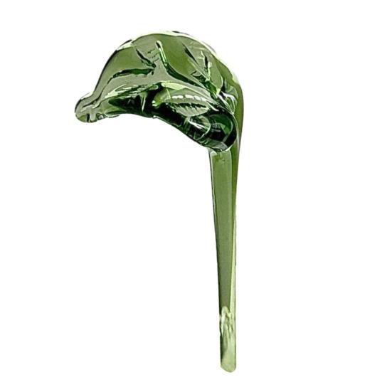 Handmade Glass Flower Decoration with Stem Hand-Blown Mini Floral Plants Figurine Home Living Room Office Table Flower Vase Ornament