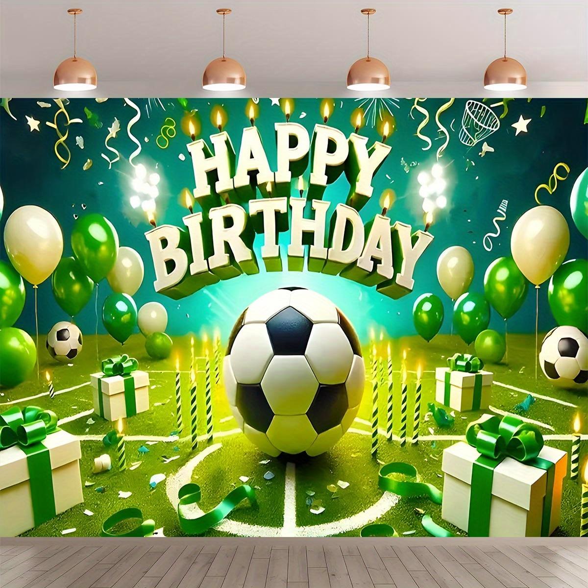 1pc Football and Balloon Birthday Backdrop Backdrop Studio Wall Great for Photo Party Supplies 100x150cm