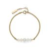 Olivia Burton Classic Pearl Beads Double Low Ball Gold Bracelet Women's & (24100323)