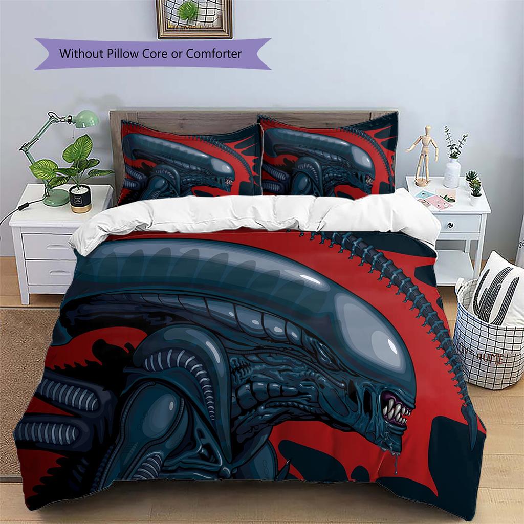 Cartoon Pattern Bedding Quilt Set Quilt Cover Pillowcase Home Decoration Birthday Gift (1 * Duvet Cover + 2 * Pillowcase, Without Core)