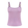 Women's Backless Tops Sexy Ribbed Short Double-breasted Backless Outing Camisole Slim Fit Clothing