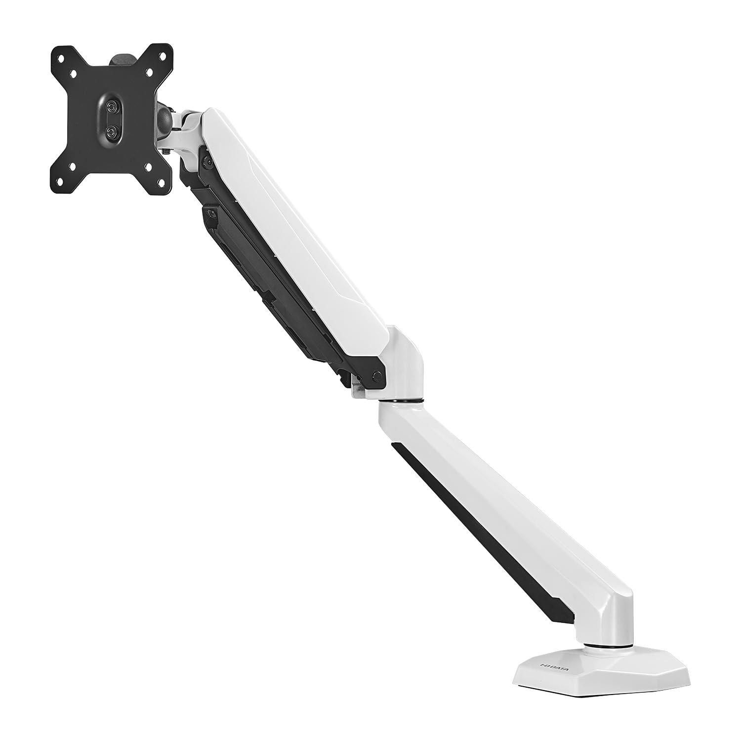 

IODATA Monitor 1 VESA Standard Load Capacity up to Gas Spring Easy Attachment Arm, Screen, Single, White, 100mm/75mm, 6kg, Type, Installation, Clamp, белый