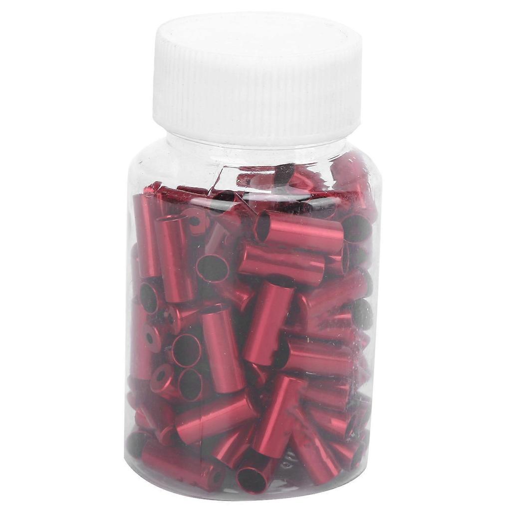 Bike Cable End Caps Good Corrosion Resistance High Toughness Aluminum Alloy More Flexible Bicycle AccessoriesRed Less