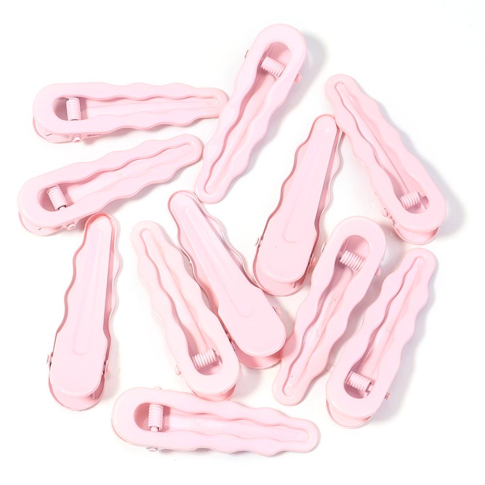 10pcs Metal Hairpins 5.8cm Candy Color Wave Hair Clip Hollow Barretttes For DIY Women Girls Fashion Hairpins Hair Accessories