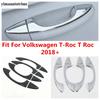 Side Door Handle Decoration Cover Trim ABS Chrome / Carbon Fiber Accessories Exterior Kit For Volkswagen T-Roc T Roc 2018 - 2025