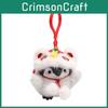 Penguin Plush Toy With Lion Dance Hanging Decor For New Year Celebrations