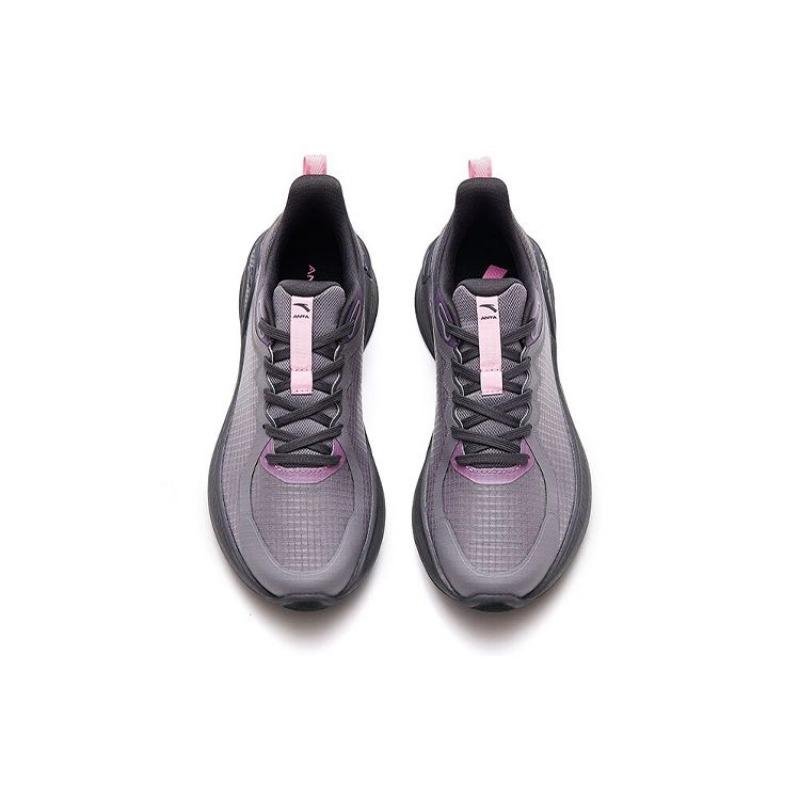 Anta Women's City Comfort Non-slip Wear-resistant Low-top Running Shoes Grey Pink 122335566-3
