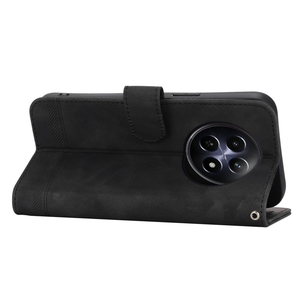 Husă portofel DIERFENG DF-03 pentru Realme 12 5G/12x 5G Carcasă cu slot pentru carduri Linii imprimate