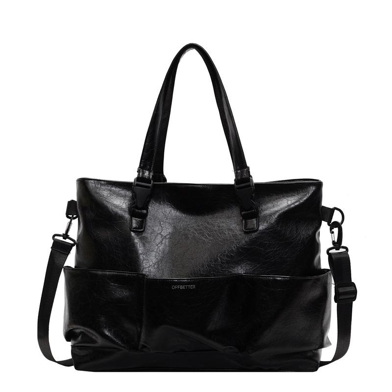 

Fashionable Simple Multi-pocket Design Hand-held Travel Bag Fashionable Large-capacity Luggage Bag Can Be Used To Pull Rod чёрный