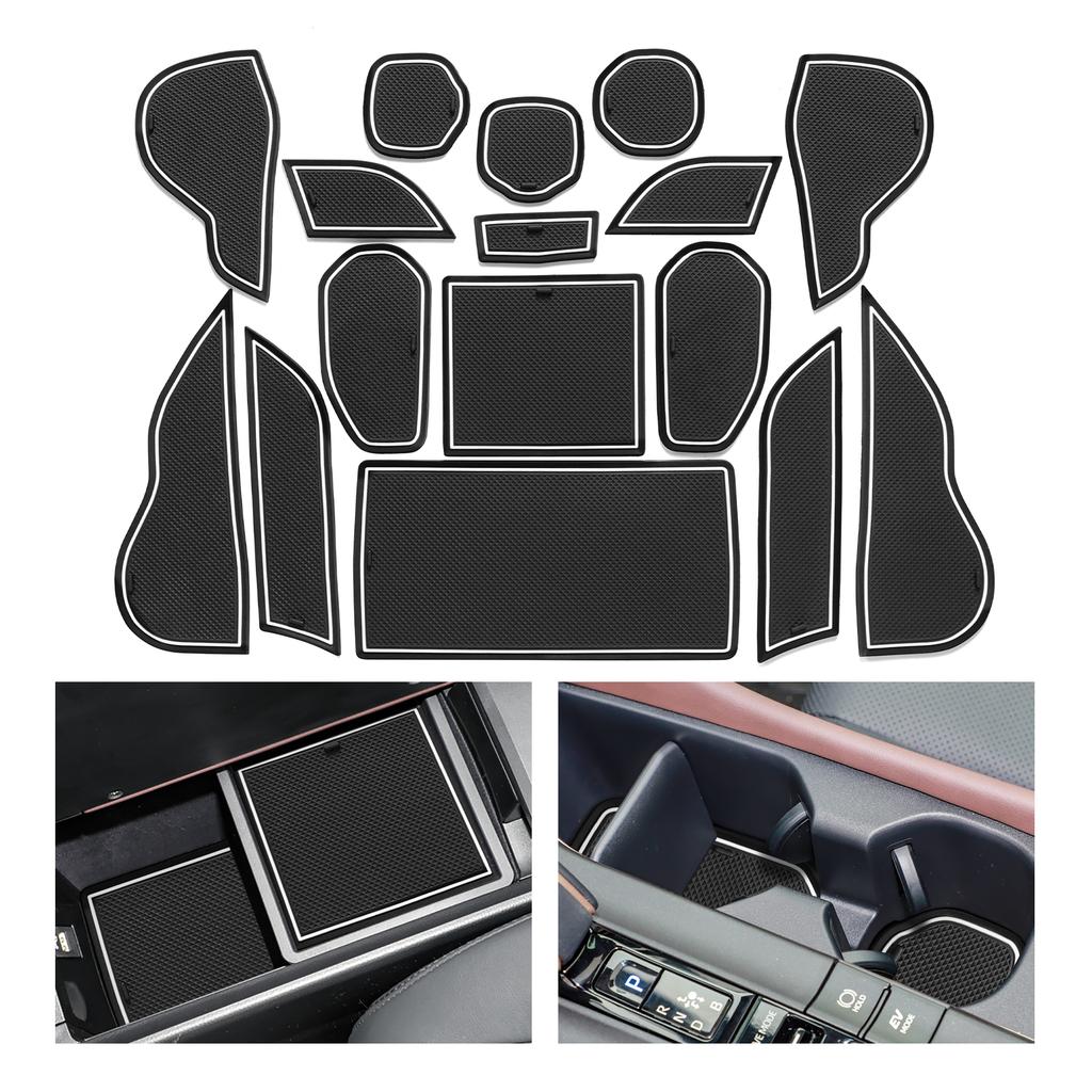 for 2023 2024 Toyota Crown Anti-Slip Gate Slot Mat Rubber Non-Slip Door Groove Pad Cup Holder Car Interior Accessories