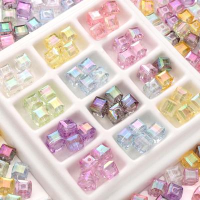 3D Magisches Quadrat Perlen Acryl Imitation Glas Würfel Anhänger für DIY Schmuck 1300 Stück