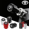 4Pcs Car Metal Tire Stem Caps Dust Leak Proo Accessories For Hilux Corolla RAV4 Camry Highlander Yaris Cross Prado C-HR