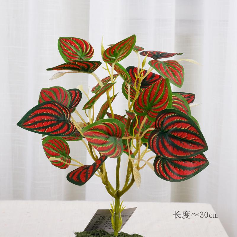Feel simulation Begonia leaf handle bundle chicken heart leaf watermelon leaf single plant wall leaf green leaf