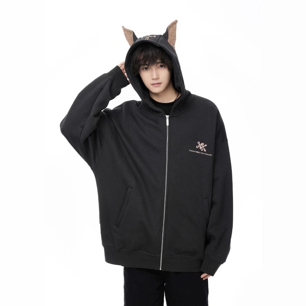 

Флисовый свитер на молнии с капюшоном, мужской и женский, новая осенне-зимняя куртка для пары XXXL чёрный