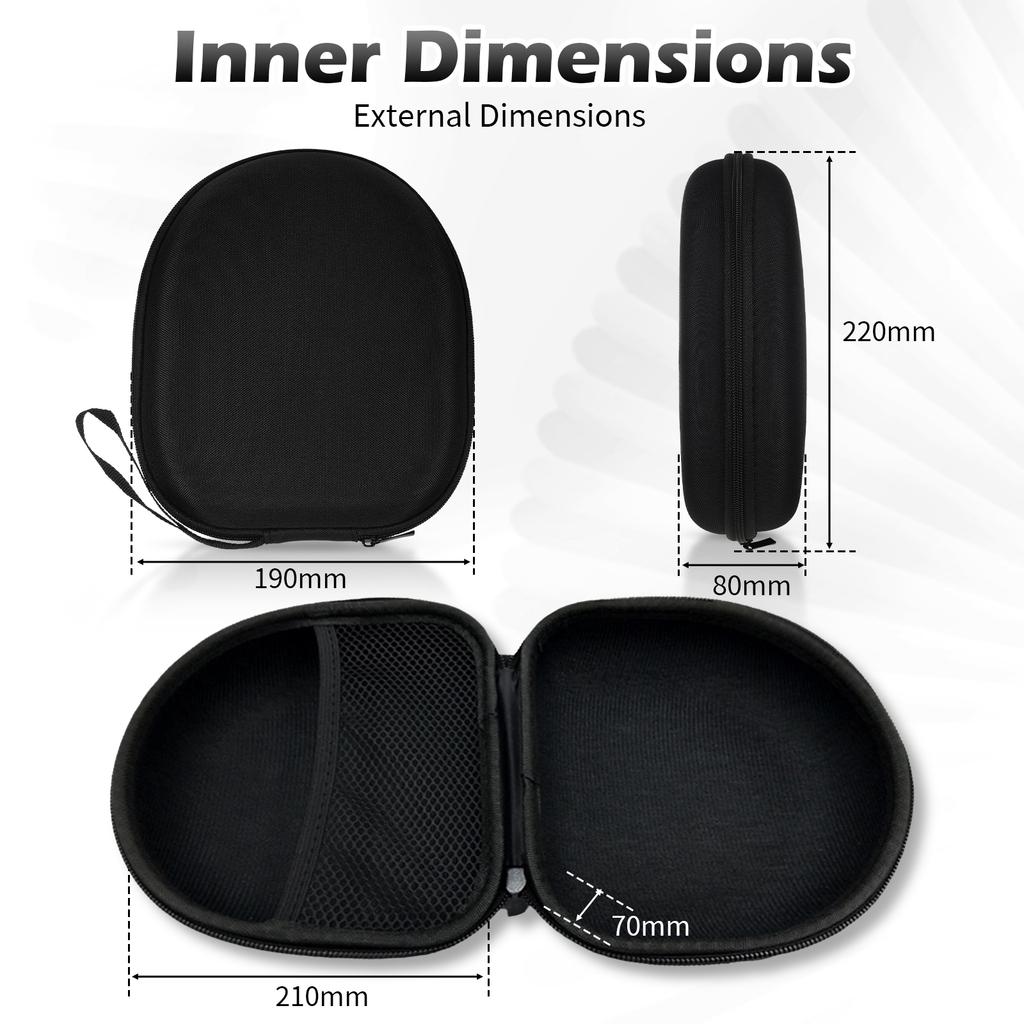 Headphone Carrying Case Shockproof Headset Pouch Anti-pressure Universal Capacity Earphone Container Company Supplies