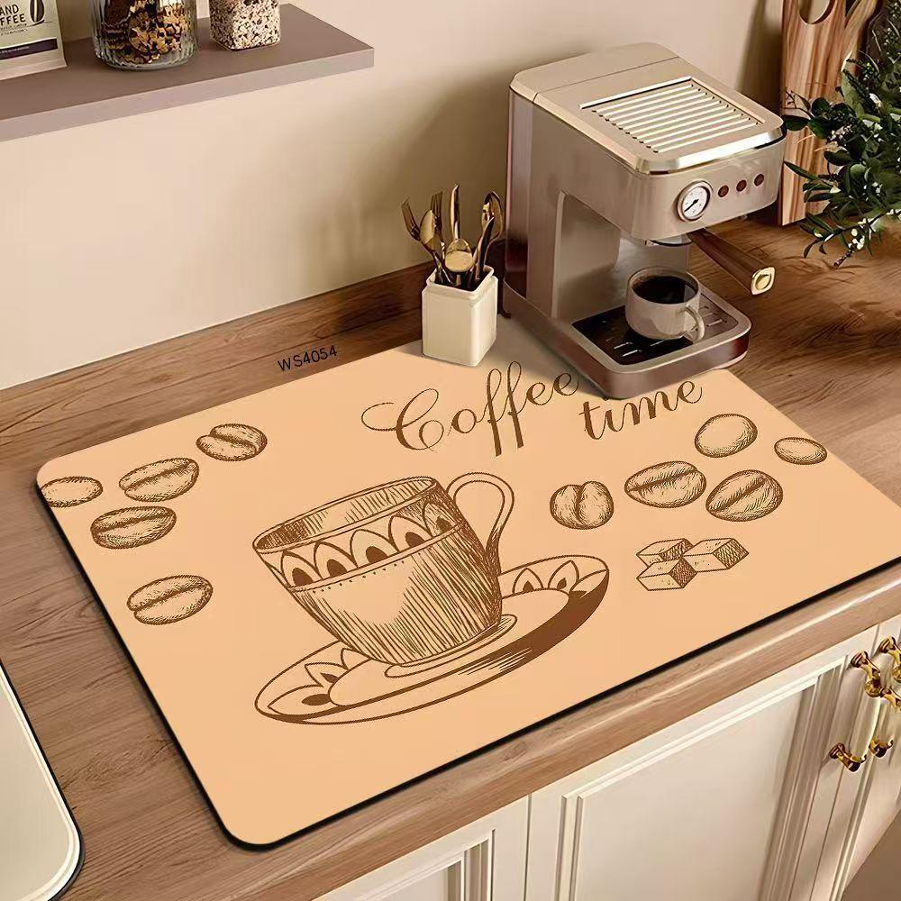 Diatom Mud Absorbent Kitchen Mat for Coffee Machines and Countertops