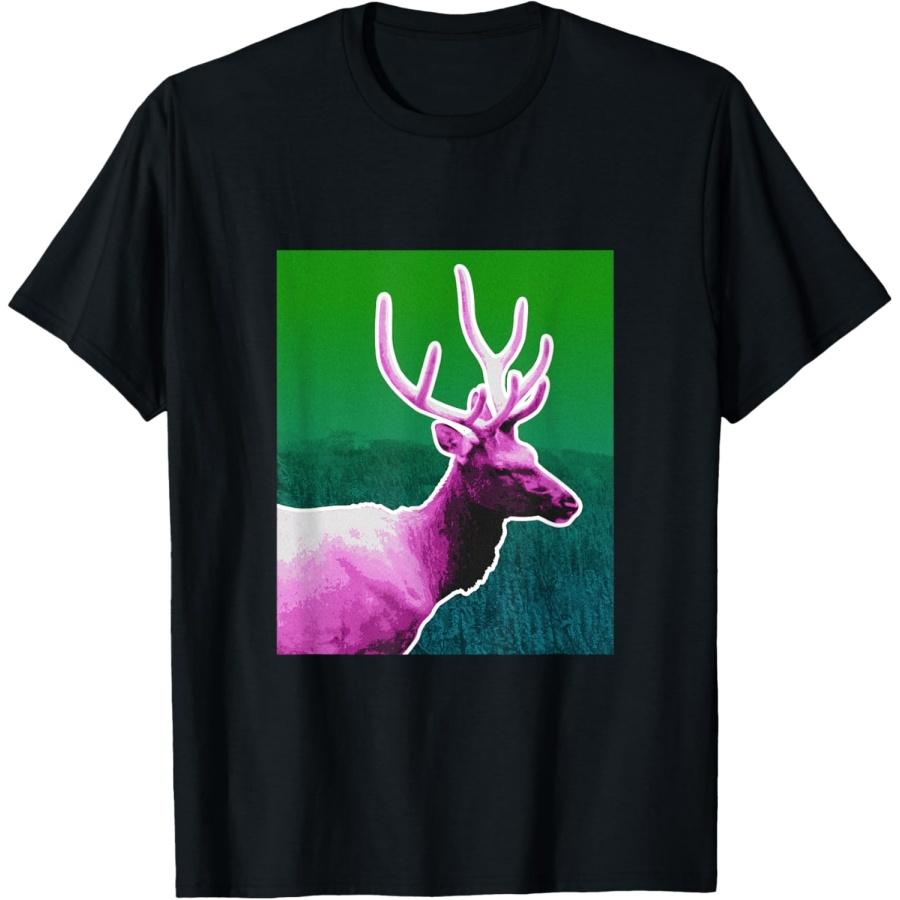 

Cool Elk Forest Graphic Design Image T-Shirt XXXXXL чёрный