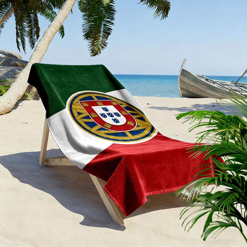 Royal Emblem Background beach towel beach Beach towel for vacation photos Outdoor pool towel quick-drying swim towel Absorbent bath towel Comfort