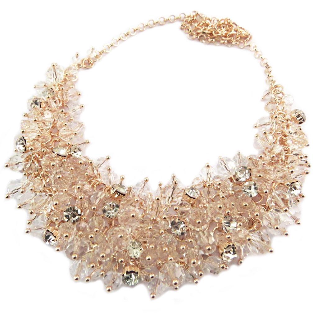 Les Trésors De Lily [P8484] - Designer Necklace 'Sissi' Rose Gold - Width 4 Cm