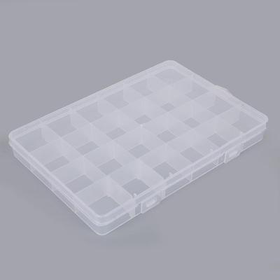 Transparente, abnehmbare Schmuckaufbewahrungsbox mit 24 Fächern und Antioxidationsmittel für Perlen und Ohrringe
