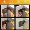 Square Metal Large Door Hinge Repair Plate Kit Stainless Steel Fix Board Replacement Furniture Cabinet Hinge Plates with Screw