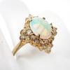 [Used] K14 Opal Diamond Ring / Size 14 / j55-50