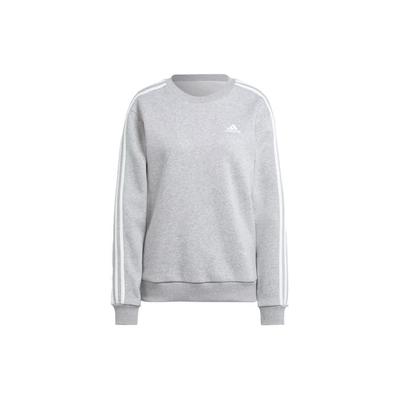 Temel Mikro Logolu Çizgili Bisiklet Yaka Günlük Uzun Kollu Sweatshirt Kadın sweatshirt Gri IM0206