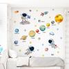 Cosmic Starry Sky Decorative Sticker Nine Planets Background Wall Removable Decorative Wall Sticker Astronaut Sticker