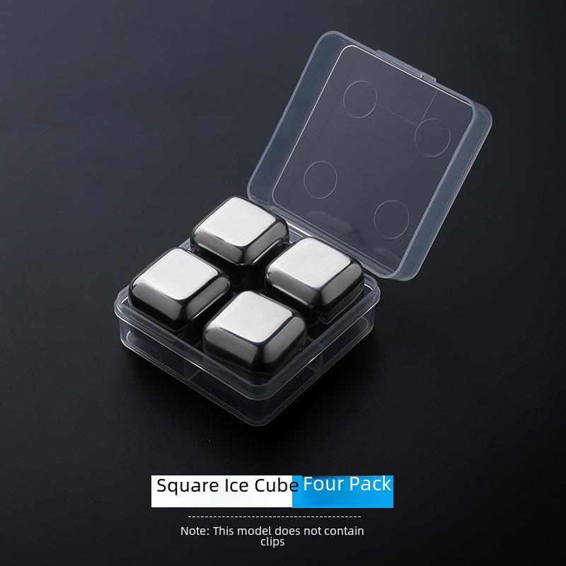 304 Stainless Steel Quick-Freeze Ice Cubes Set for Whiskey & Wine - Creative Gift