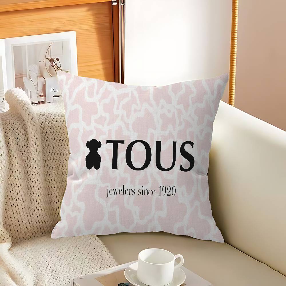 Cute T-TOUSes Bear Pillow Cushion Cover Pillowcase Living Room Sofa Home Decor Customized