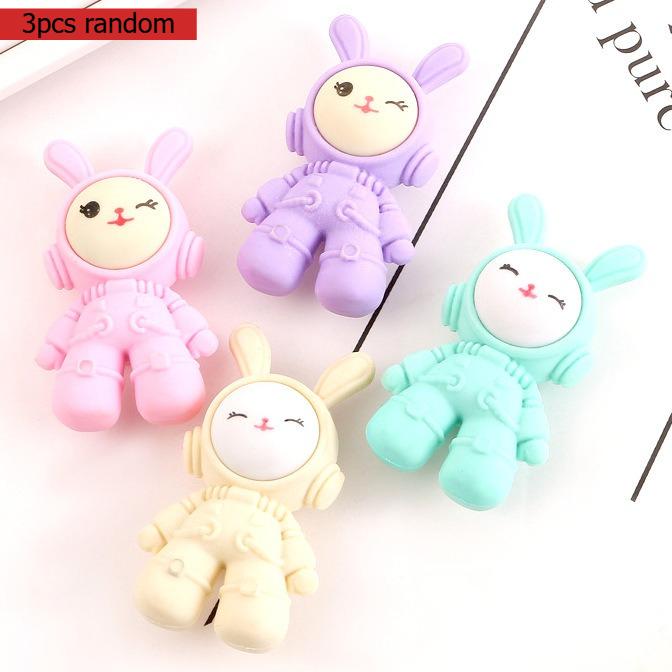 

Creative Space Rabbit Eraser Office School Supplies Elementary School Pencil 3D Three Dimensional Assemblable Gift Wholesale