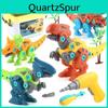 Jouets Dinosaure Pour Enfants Ensemble à Assembler et Désassembler Avec Perceuse Électrique et Boîte de Rangement
