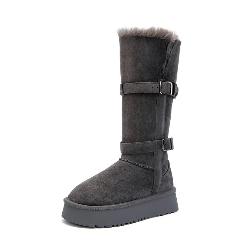Suede Women's Shoes Two Wear Snow Boots Women's 2025 New Autumn and Winter Thick-soled Super Fire Short Boots Warm Snow Cotton
