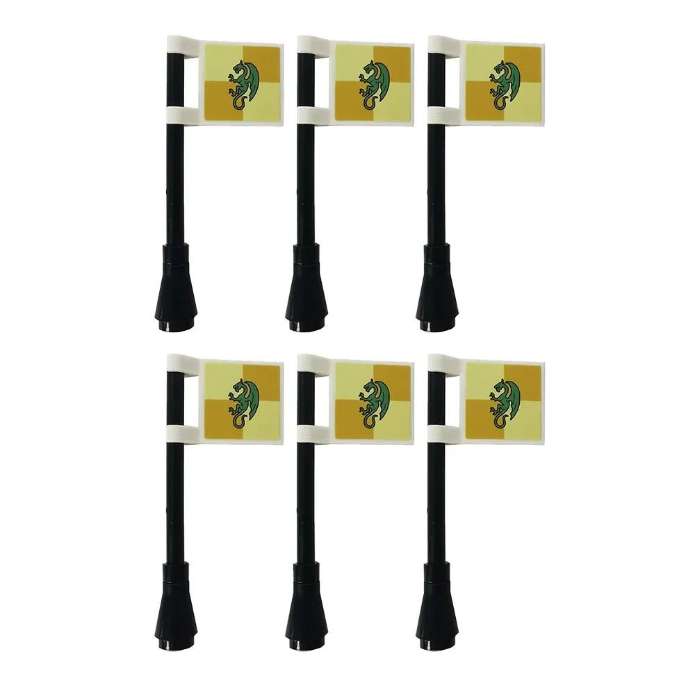 Klocki Budowanie Flag Miasta-Państwa Średniowieczne Postać Wojskowa Flaga Broń Starożytne Święte Cesarstwo Rzymskie Jerozolima Rycerz Świętego Łazarza Legion Zabawka