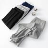 Men's High-Waist Cotton Trousers - Warm, Cozy, and Tight-Fitting for Autumn/Winter