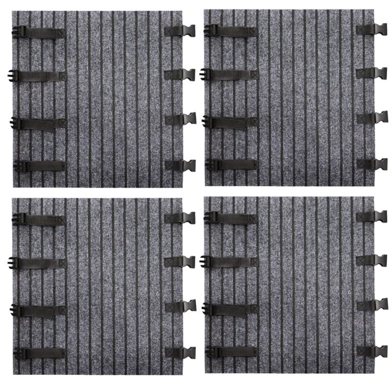Adjustable Motorhome Step Protector Mat for Custom Fit on Various Pedals with Anti Slip Rubber Base and Reflective Safet