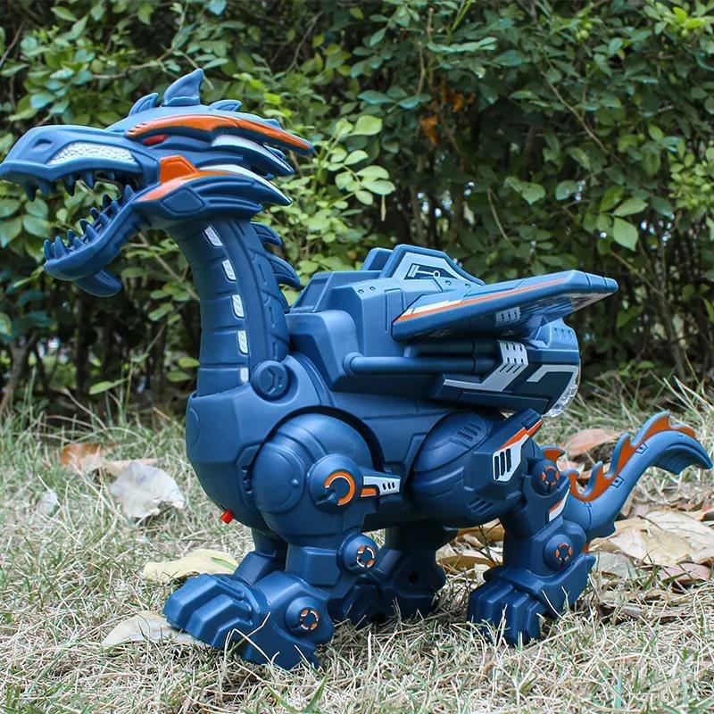 1SET Electric Spray Machinery Dinosaur Atomization Sound Lighting Children's Simulation Animal Toy Walking Model