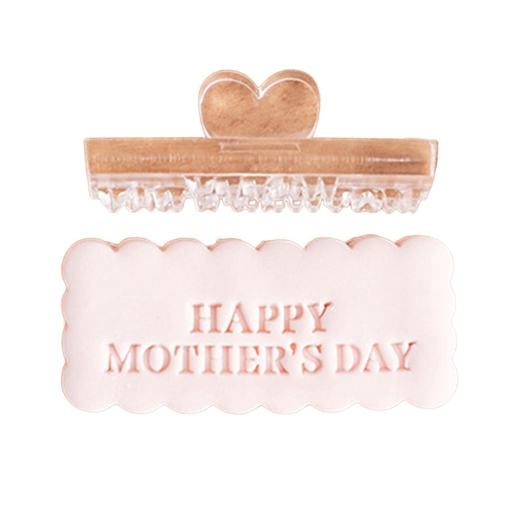 Mother's Day Cookie Stamp Molds Heartfelt Mother's Day Cookies Fondant Cutter Functional Biscuits Baking Stamp