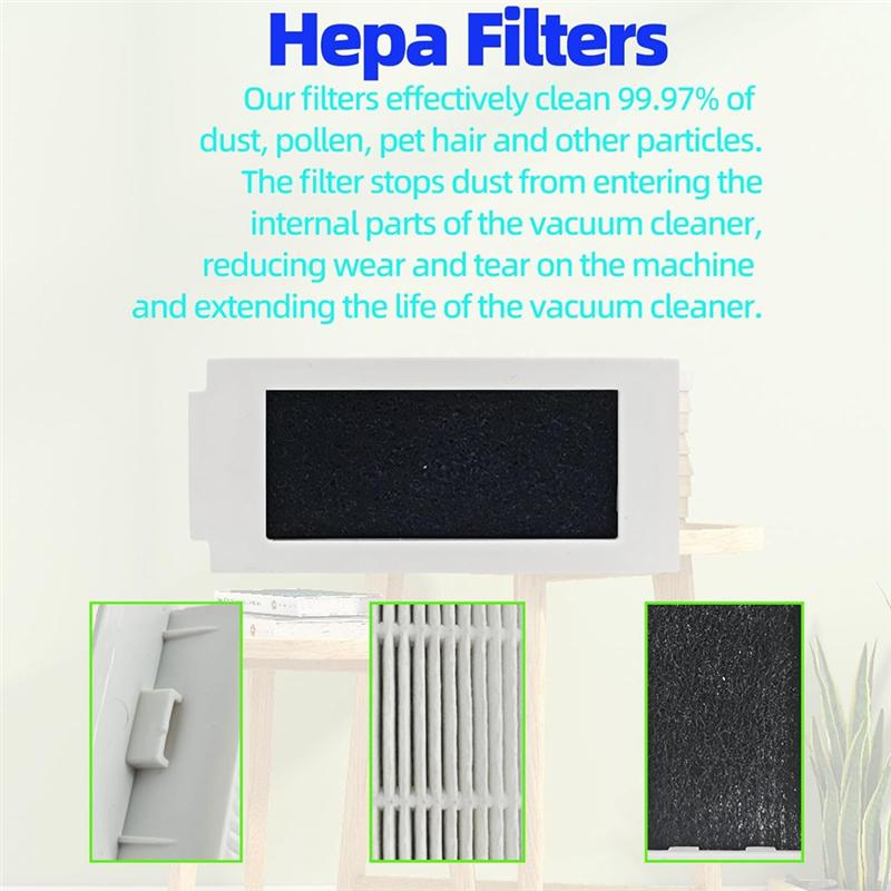 

A65T-For Yeedi M12 PRO+ Robot Vacuum Main Side Brush Hepa Filter Mop Pad Dust Bags Replacement Accessories Kit