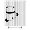 Cute Panda Design Waterproof Shower Curtain Heat Resistant Machine Washable Non-Transparent 180x180cm