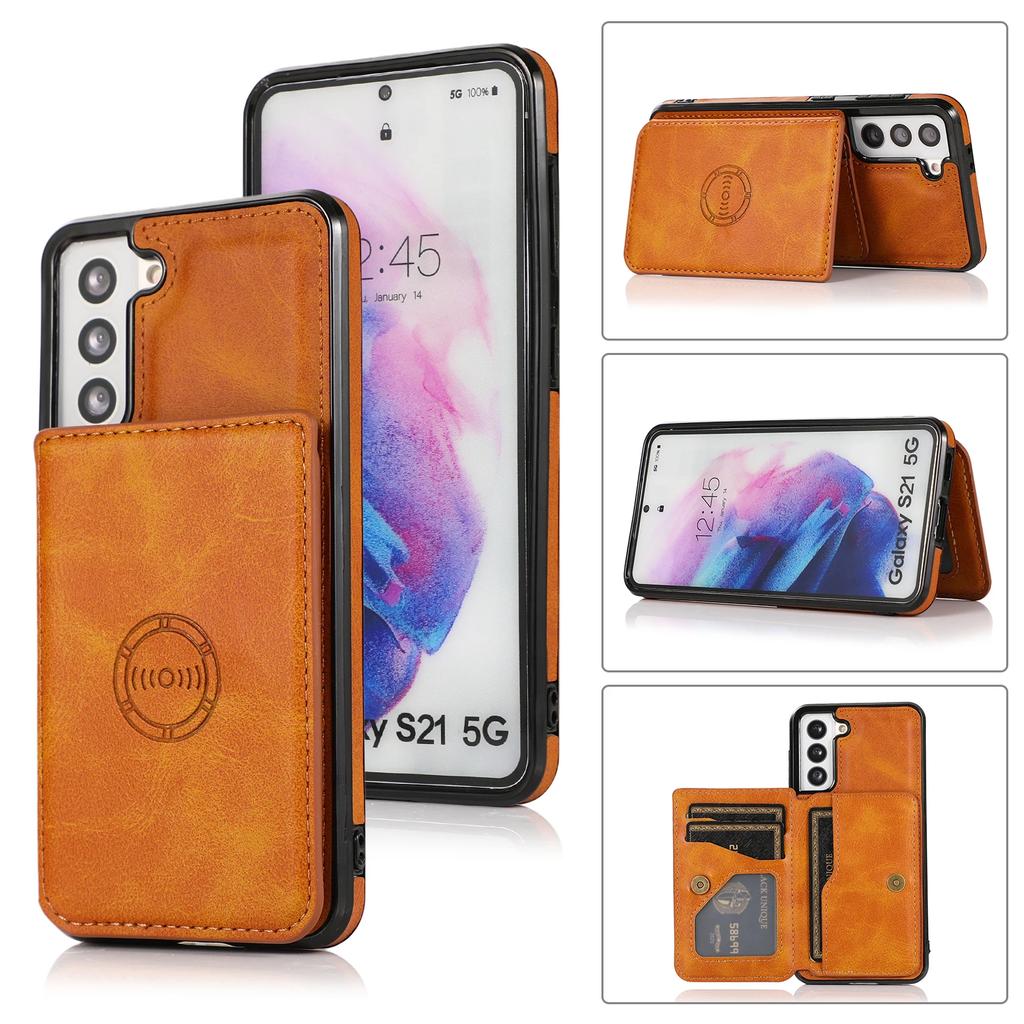 Leather Stand Case For Samsung Galaxy S25 Ultra S23 S24 Plus S22 A55 A16 A26 A36 A56 A15 A14 A54 A24 A34 Cards Slot Wallet Cover