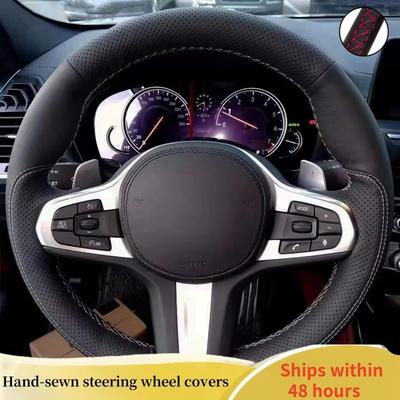 Car Steering Wheel Cover Leather For BMW M Sport G30 G31 G32 G20 G21 G14 Steering Wheel Braid Car Accessory