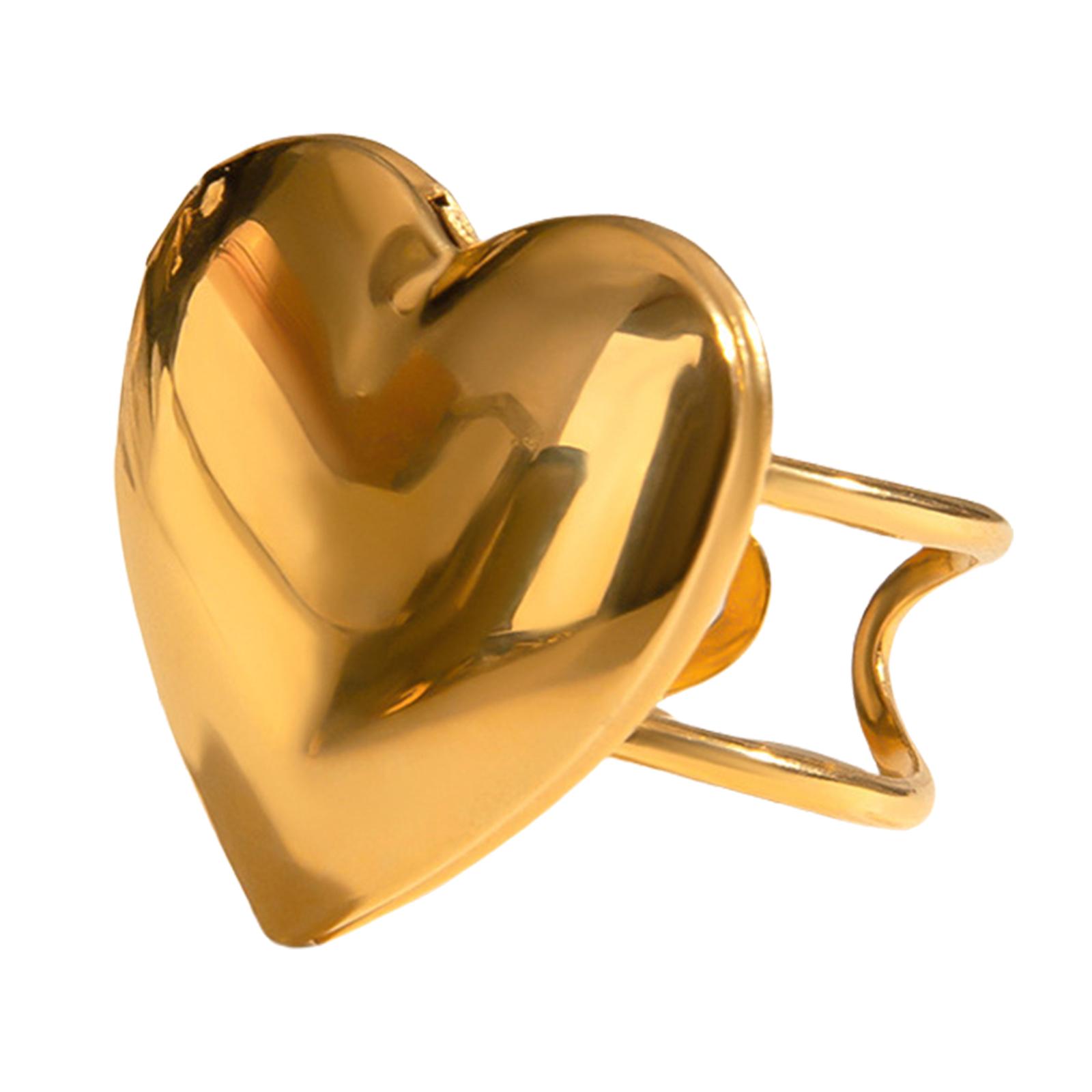 

Регулируемые кольца-медальоны для фото в форме сердца, кольца-шкатулки в форме сердца, открывающиеся кольца, текстура из нержавеющей стали, подходят для женщин