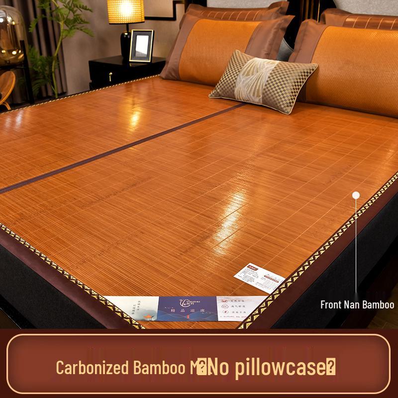 2026 New Style Ice Silk Bamboo Mat - Summer Foldable Dormitory Straw Mat for Single Bed 0.8m x 1.9m with 1 Piece Set