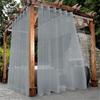 Outdoor Transparents Curtains Weatherproofs Eyelet Voile Curtains for Patioes Gazeboes