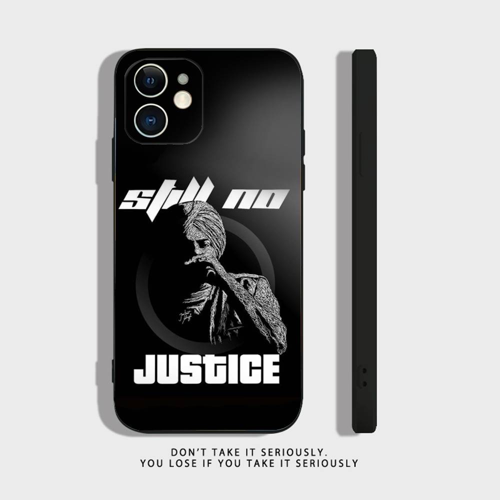 Indischer Rapper Sidhu Moose Wala Handyhülle Für iPhone 17 16,15,14,13,12,11,Pro,XS,Max,XR,Plus,Mini Weiches Silikon Schwarz Stoßfest