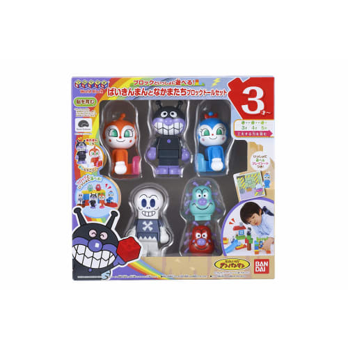 BlockLabo Block Lab Anpanman Sada panenek Baikinman a přátelé, se kterou si můžete hrát s bloky