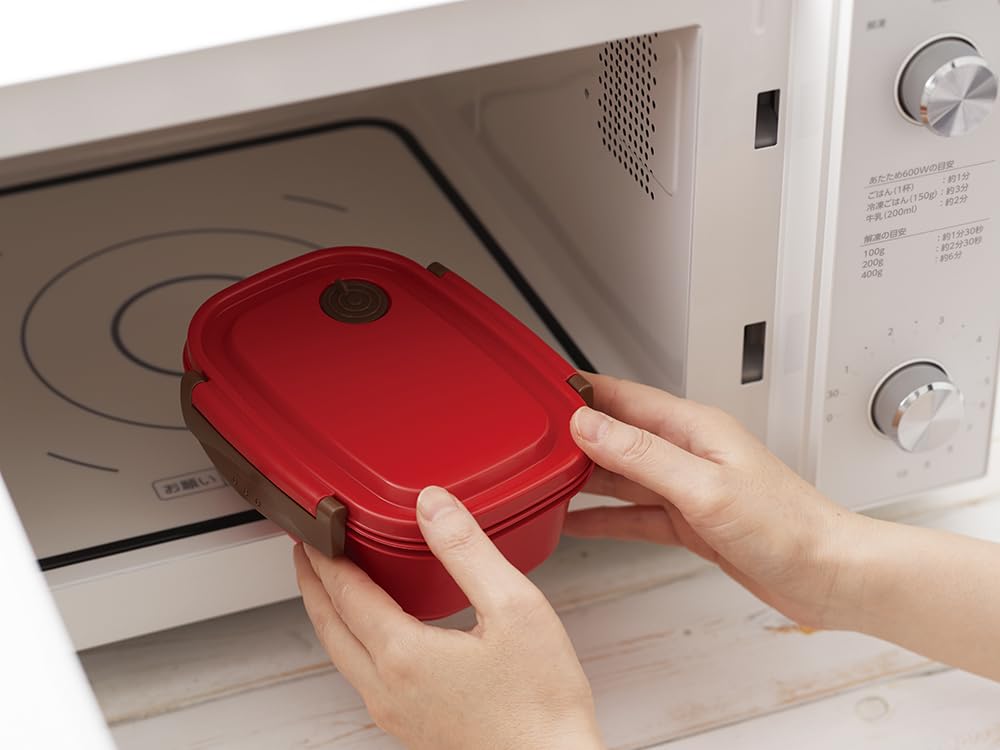 Skater Easy Light Bento Sealable Storage & Box, Medium, Microwaveable, 550ml, Red, Container, XPM4-A