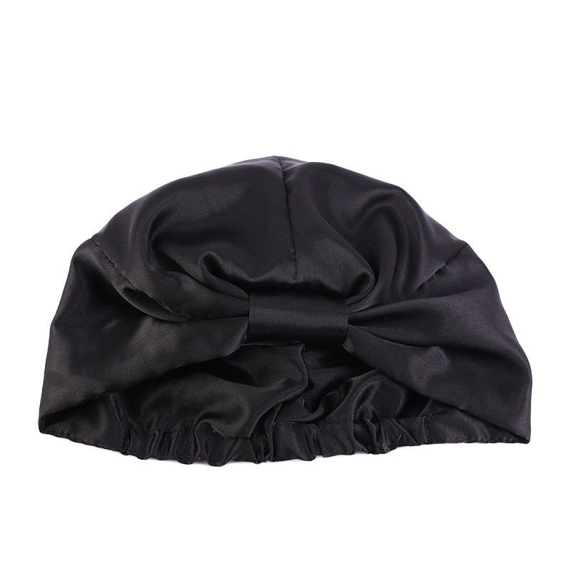 Price Double Layer Cute Style Silk Ladies Hair Turban Custom Bonnets Silk logo 100% Mulberry Silk Bonnet